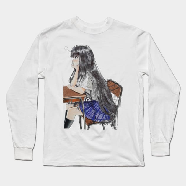 Anime girl Long Sleeve T-Shirt by ss_art1